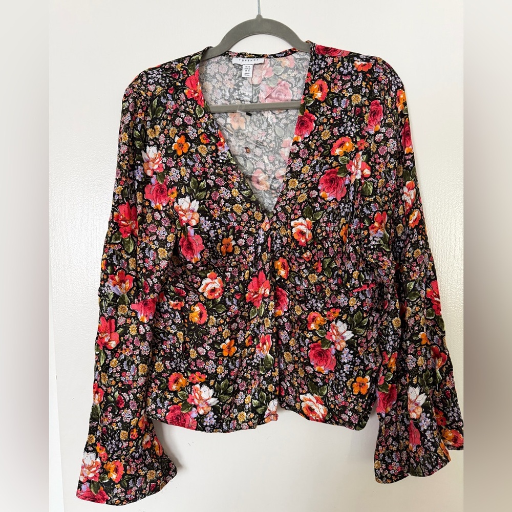 Topshop Multicolor Floral Blouse